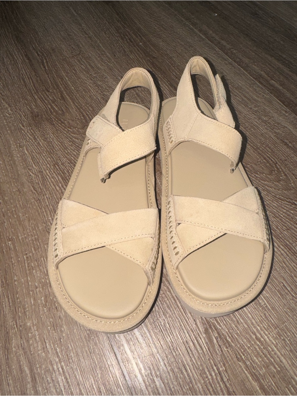 UGG Women's Sandals in Light Beige Suede